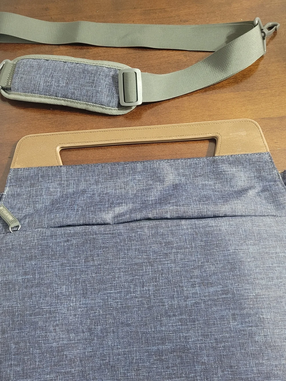 HP Navy and Brown Laptop Messenger Tote